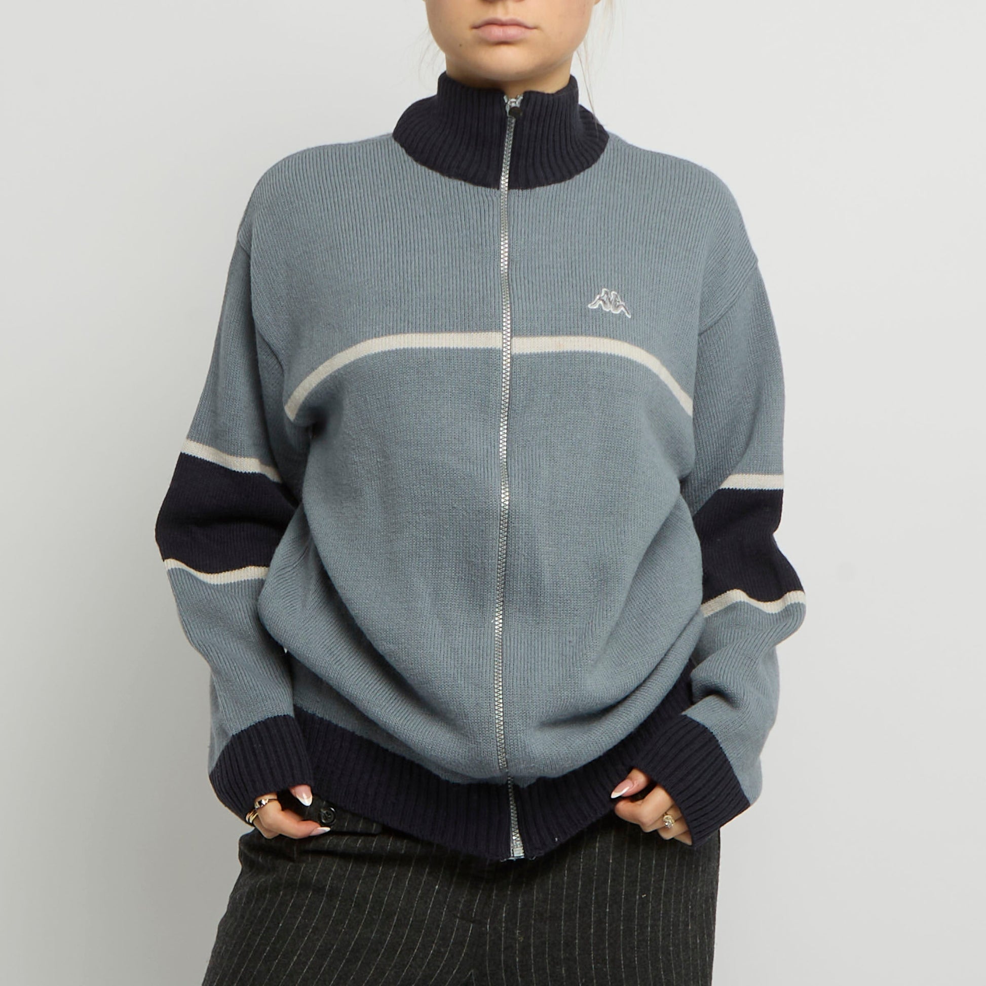 Kappa Contrast Tone Zip Up Jumper - UK 12