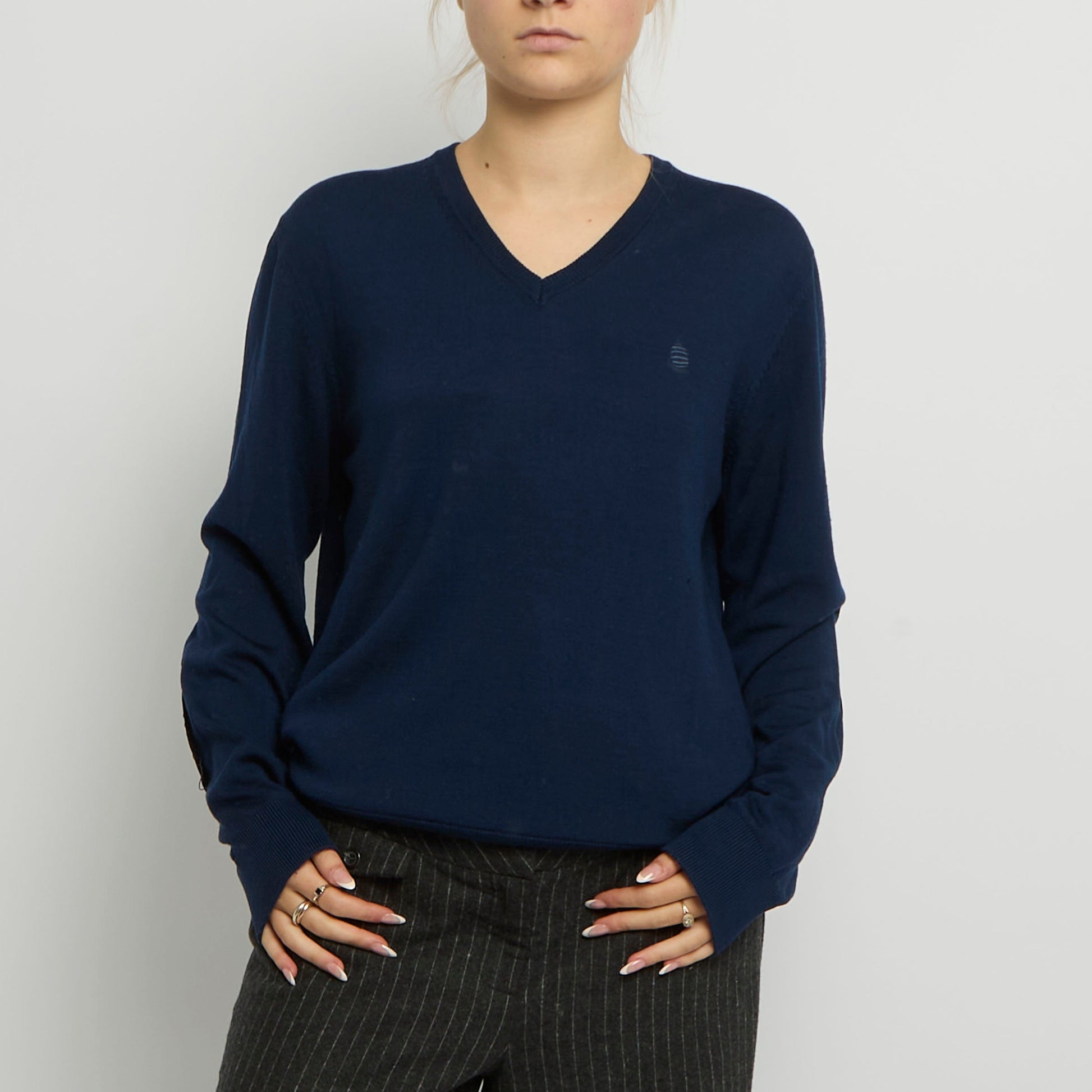 V Neck Fine Knitted Jumper - UK 12