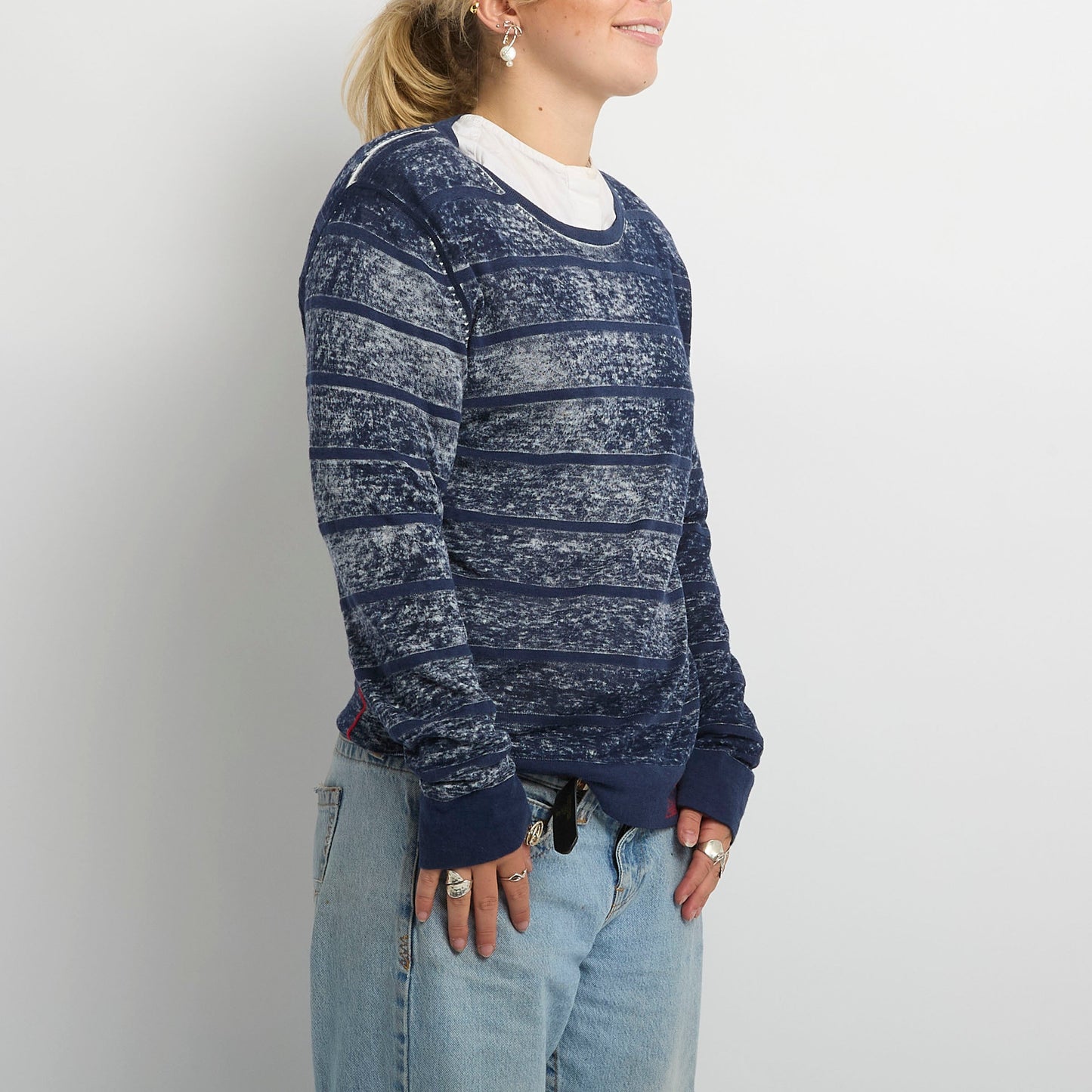 ICEBERG round neck striped knit- UK 12