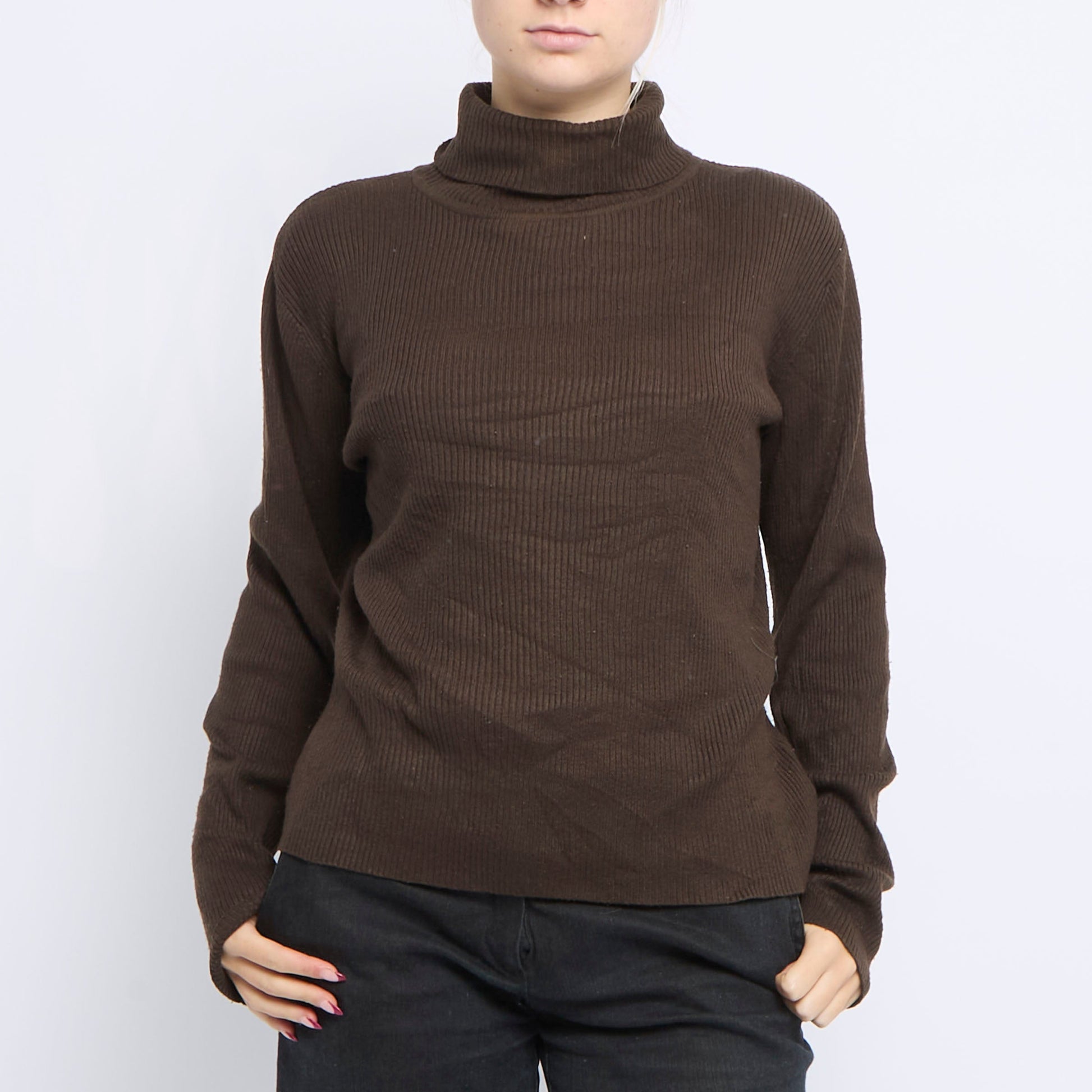 Ribbed Turtleneck Sweater - UK 12