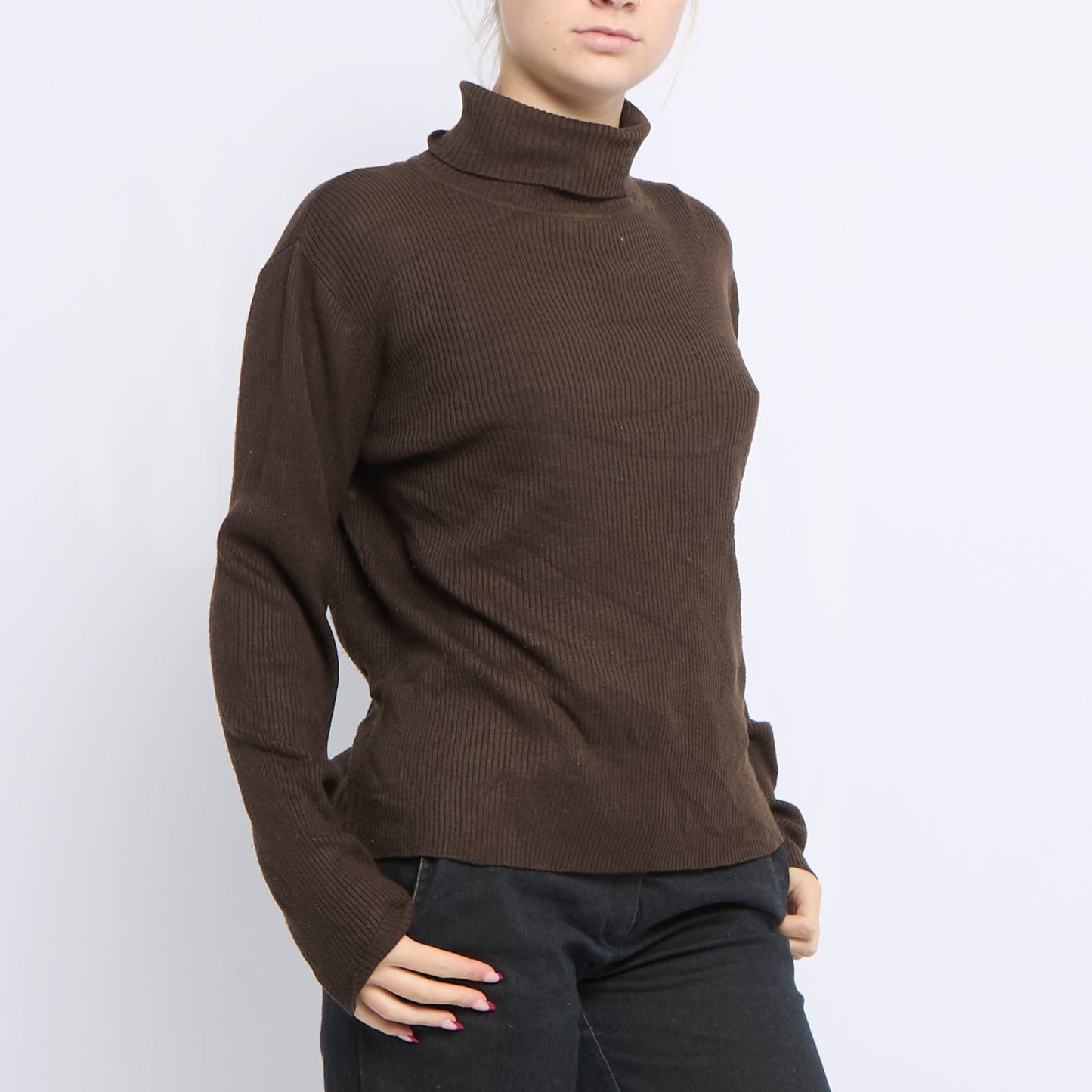 Ribbed Turtleneck Sweater - UK 12