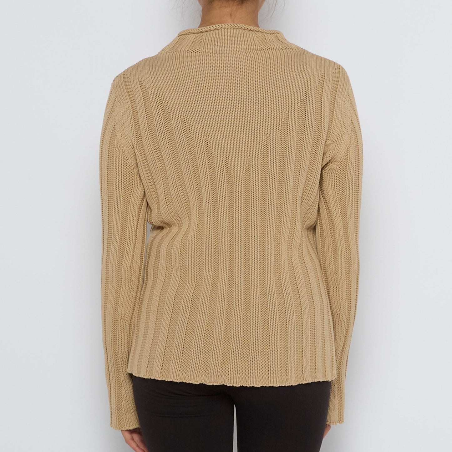 Turtleneck Ribbed Sweater - UK 12