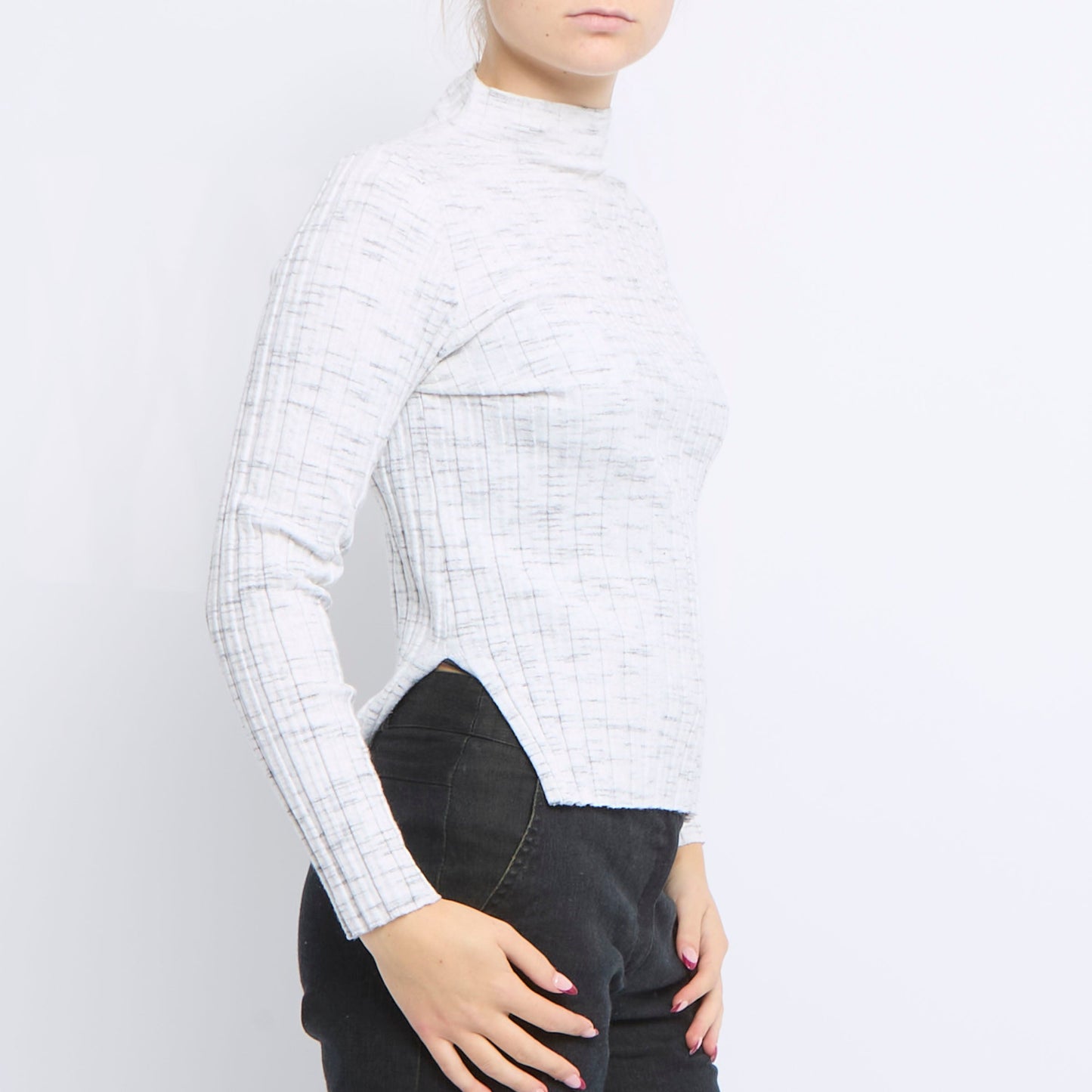 Ribbed Turtleneck Sweater - UK 12