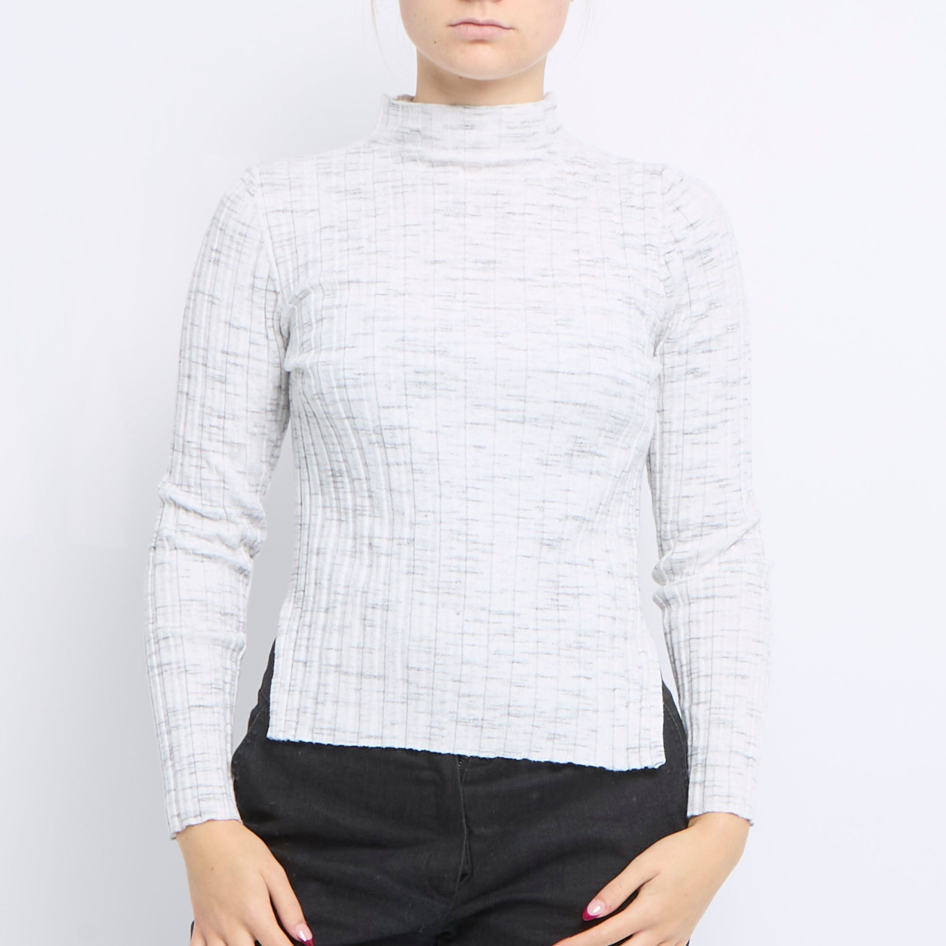 Ribbed Turtleneck Sweater - UK 12