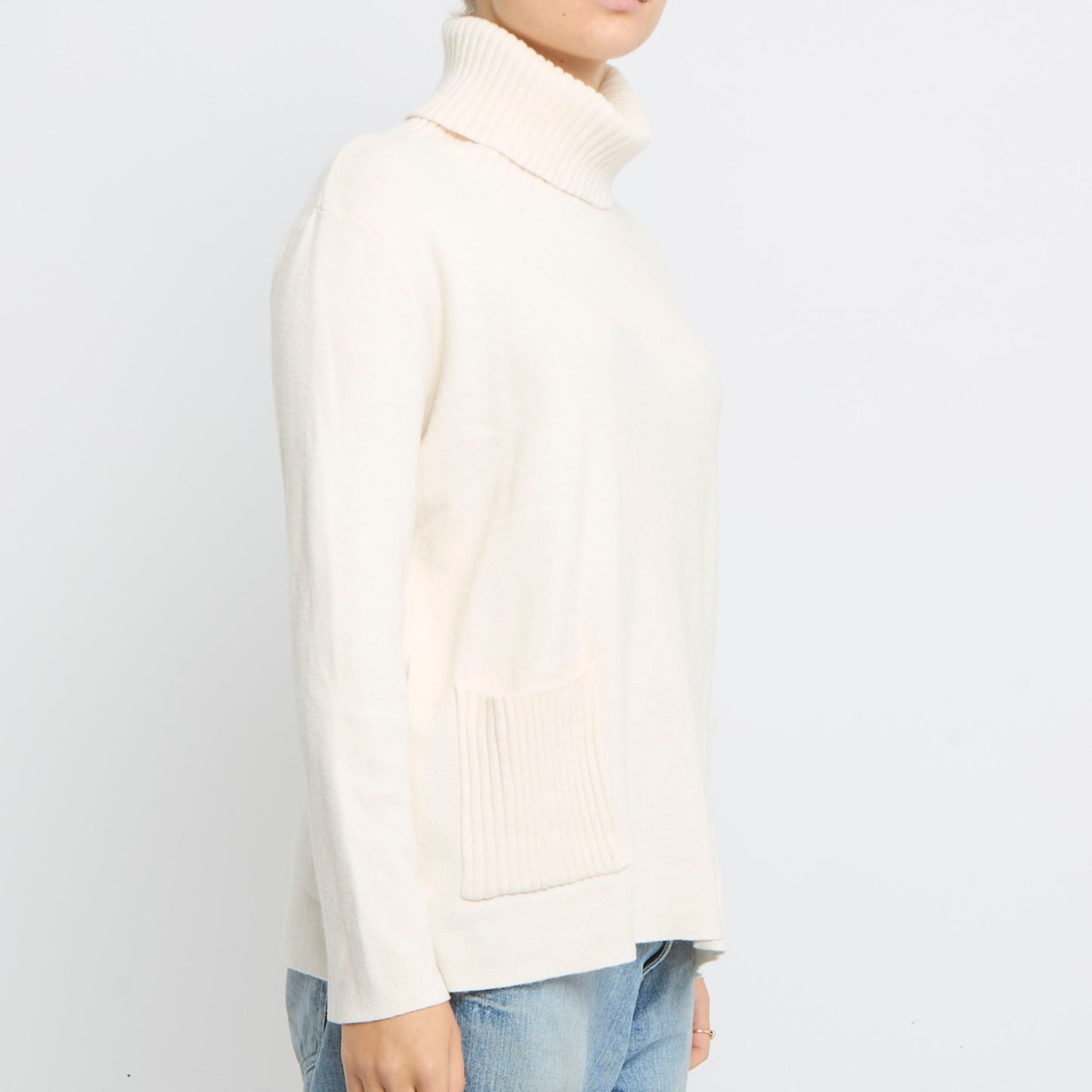 Turtleneck Fine Knit Sweater - UK 12