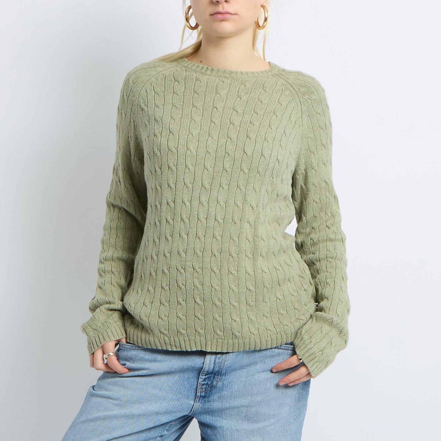 Tommy Hilfiger Cable Knit Sweatshirt - UK 12