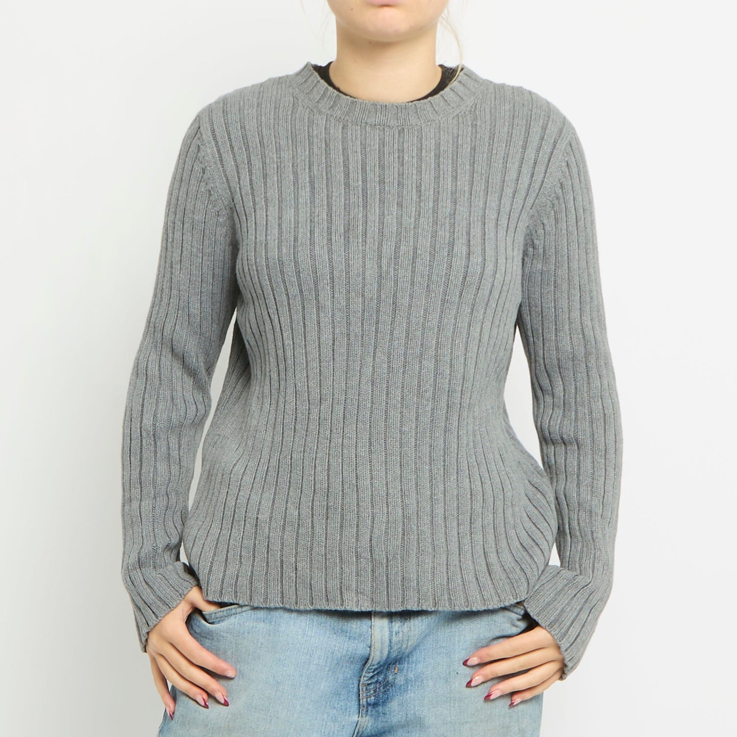 Ralph Lauren Ribbed Chunky Knit Jumper - UK 12