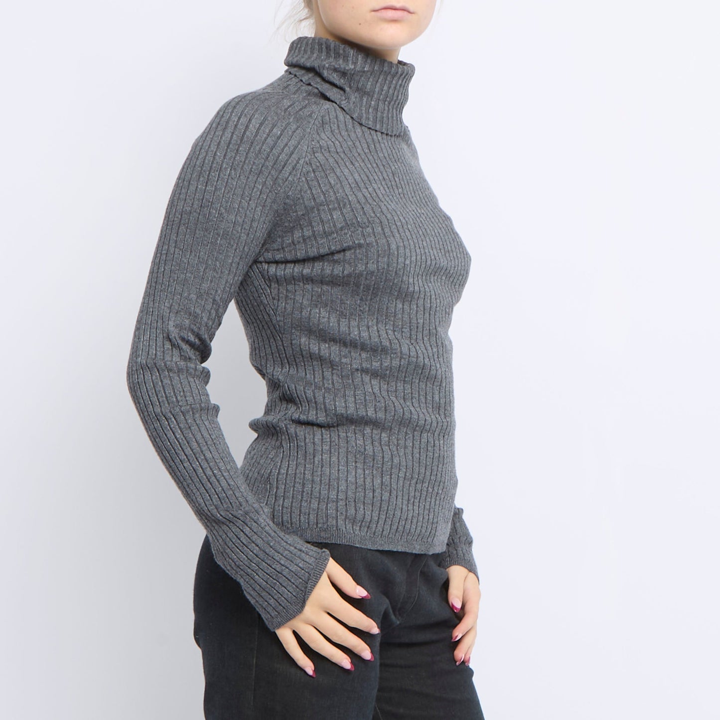 Ribbed Turtleneck Sweater - UK 12