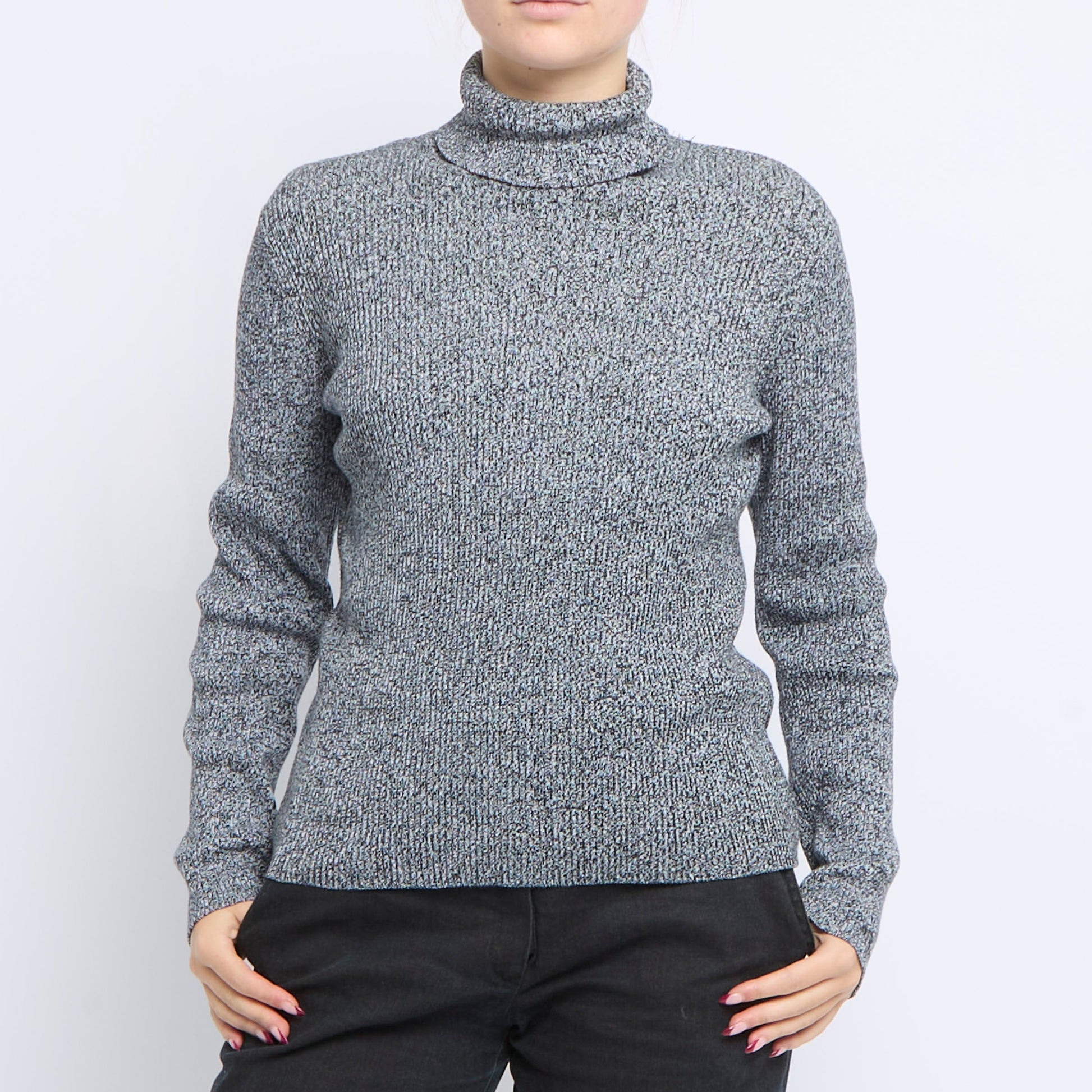 Ribbed Turtleneck Sweater - UK 12