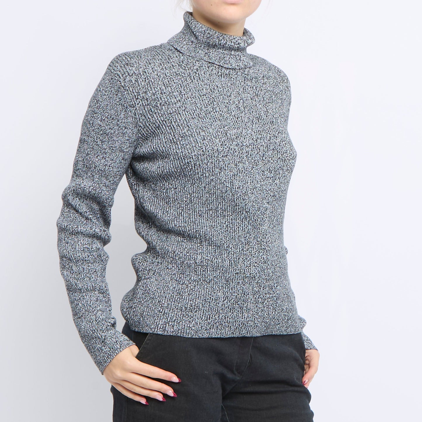 Ribbed Turtleneck Sweater - UK 12