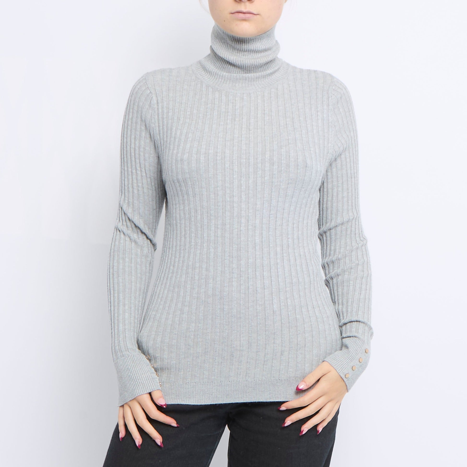 Ribbed Turtleneck Sweater - UK 12