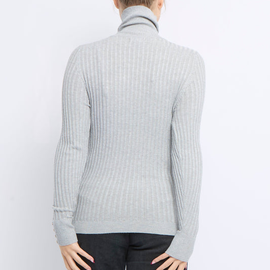 Ribbed Turtleneck Sweater - UK 12