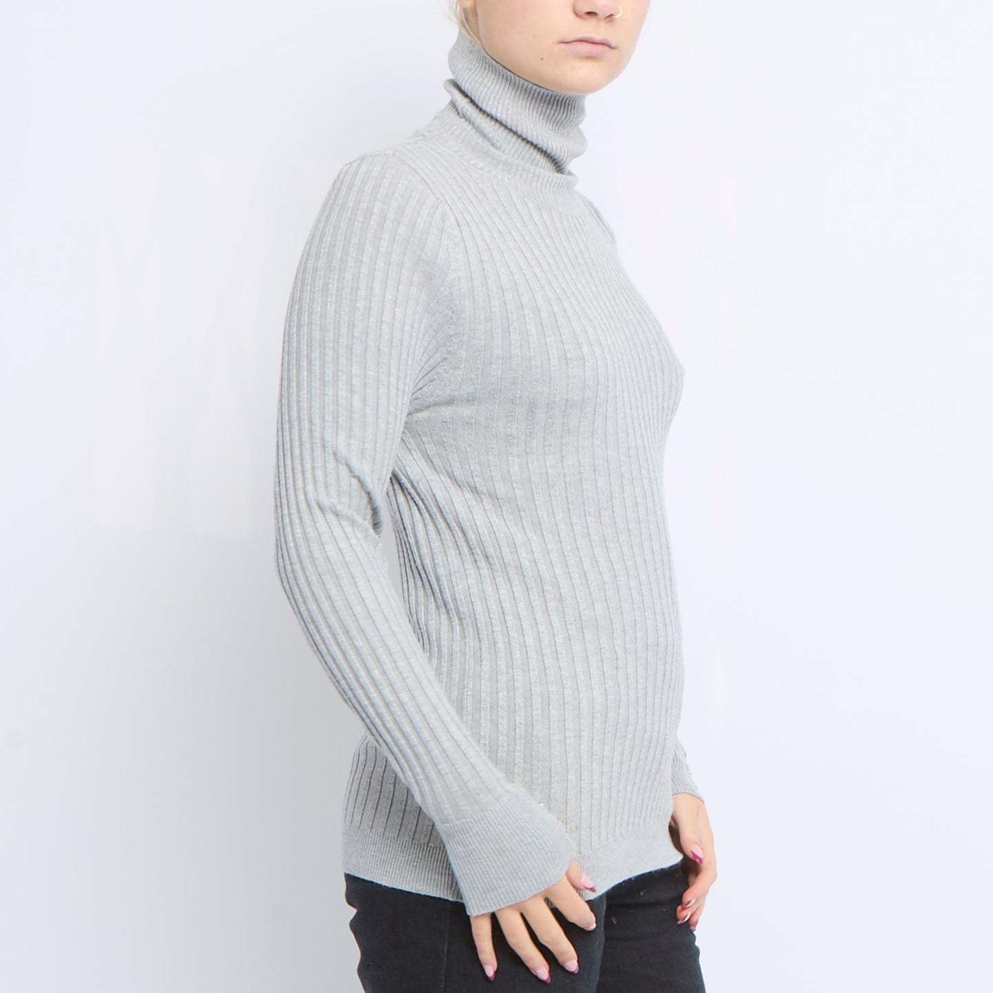 Ribbed Turtleneck Sweater - UK 12