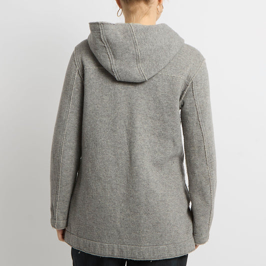 Hooded Knit Duffle Jumper - UK 12