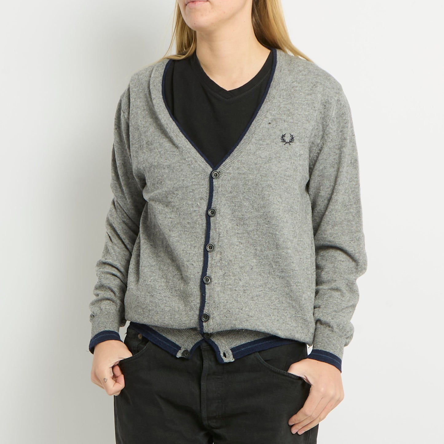 Fred Perry Fine Knit Cardigan - UK 12