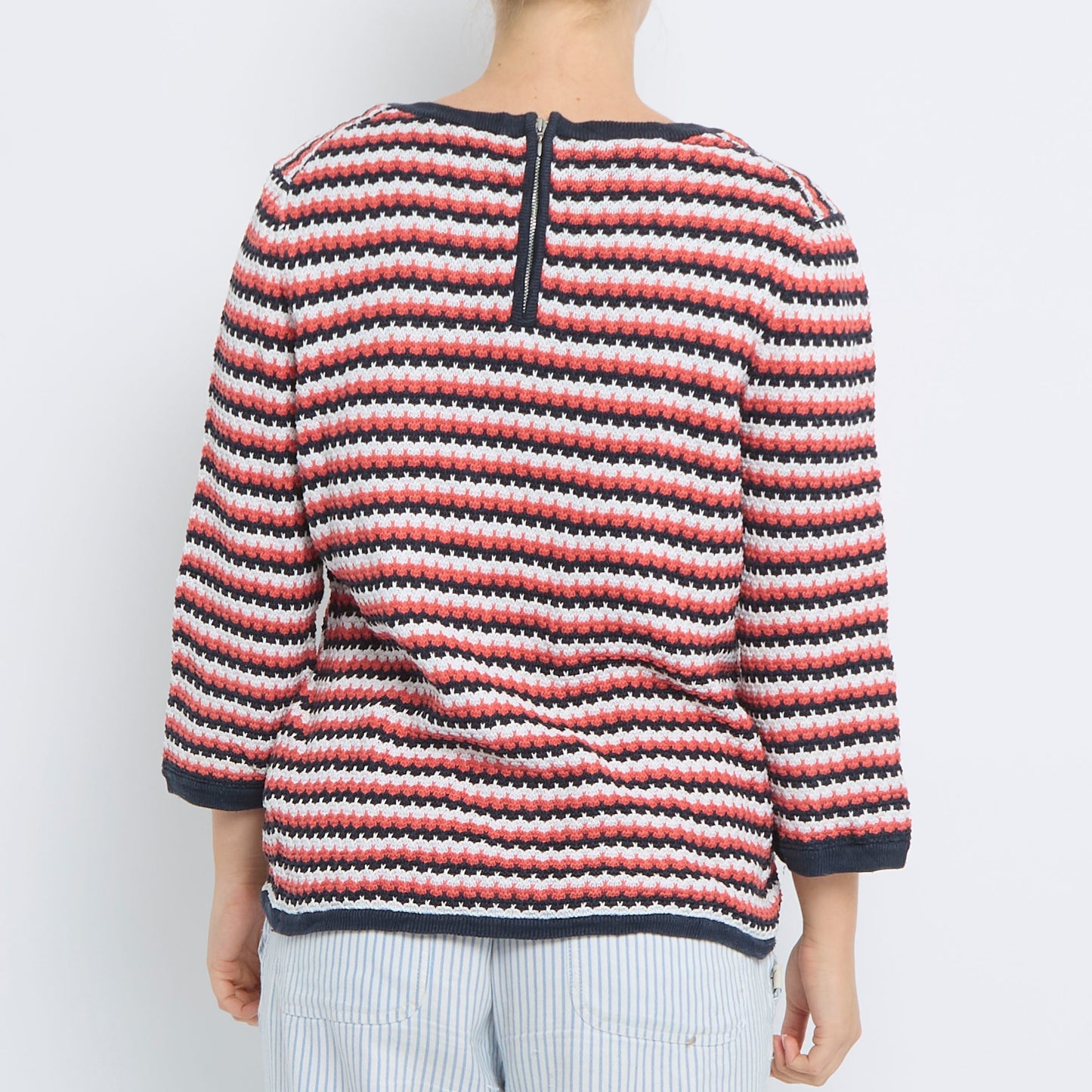 Tommy Hilfiger Striped Knitted Sweater - UK 12