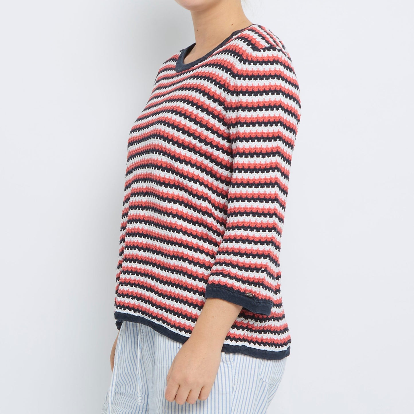 Tommy Hilfiger Striped Knitted Sweater - UK 12