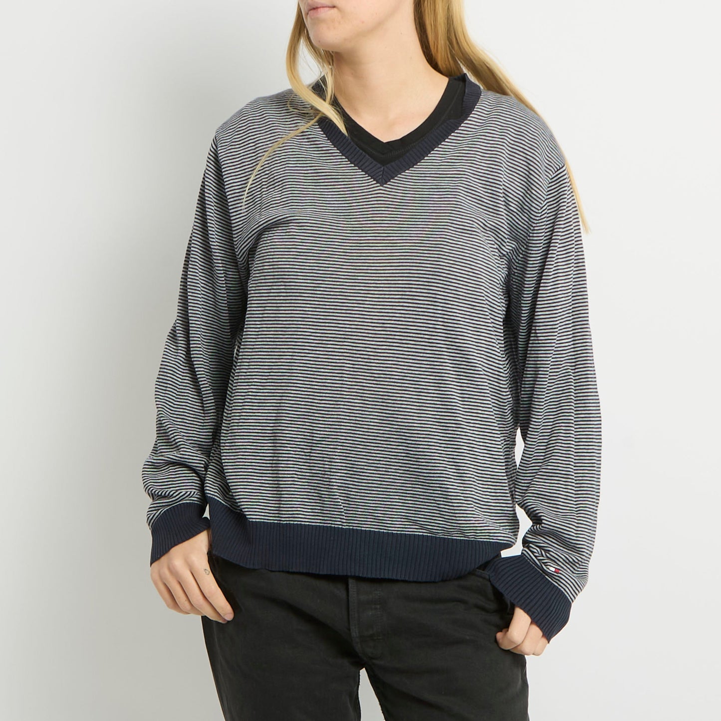 Tommy Hilfiger V-Neck Sweatshirt - UK 12