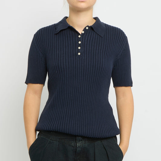 Tommy Hilfiger Knitted Polo Shirt - UK 12