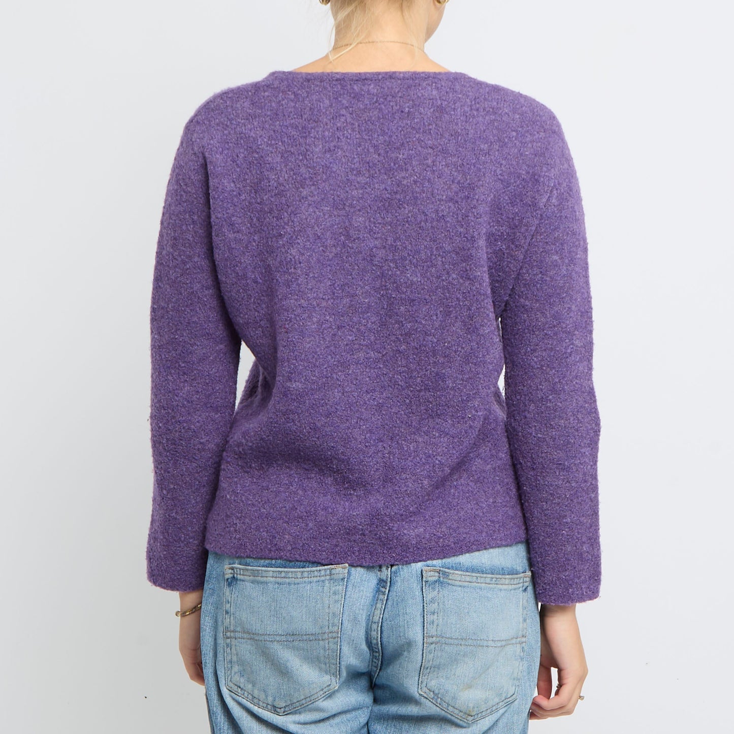 Heavy Knit Round Neck Sweater - UK 12