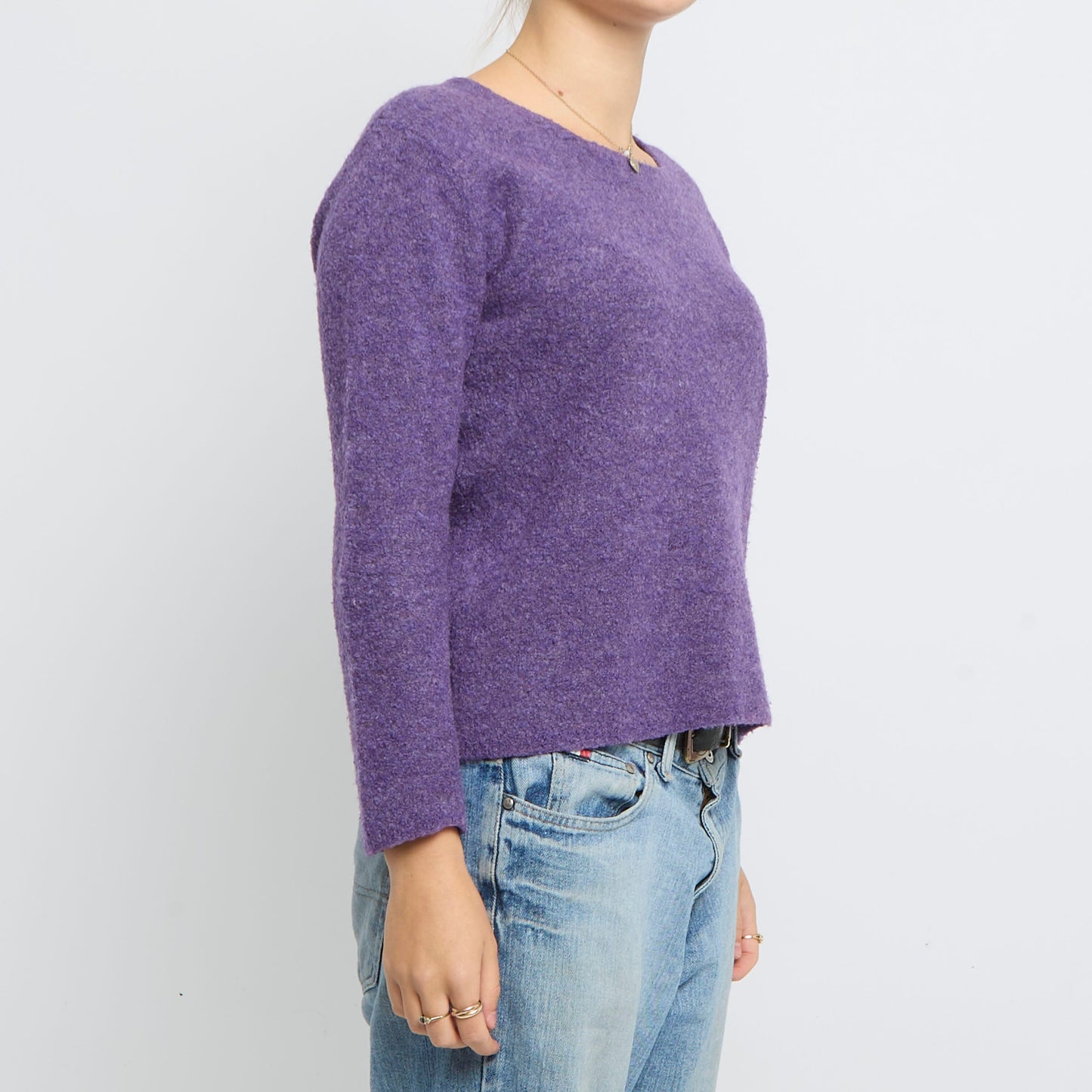 Heavy Knit Round Neck Sweater - UK 12