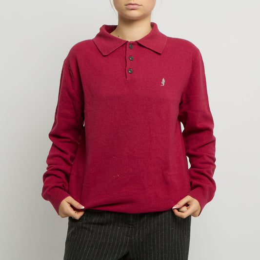 Collared Knitted Jumper Marlboro Classics - UK 12