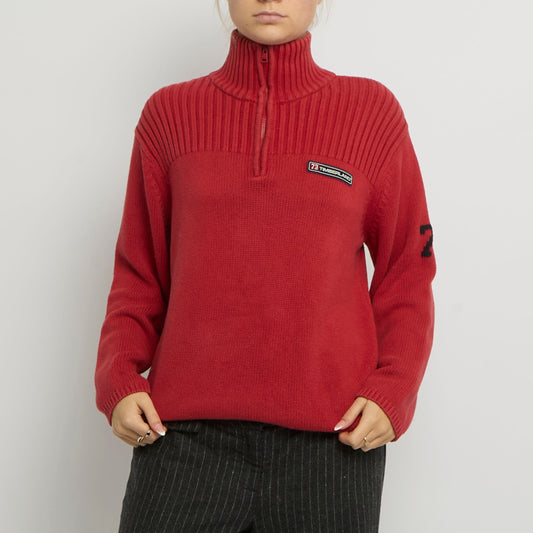 Timberland Quarter Zip Ribbed Jumper - UK 12