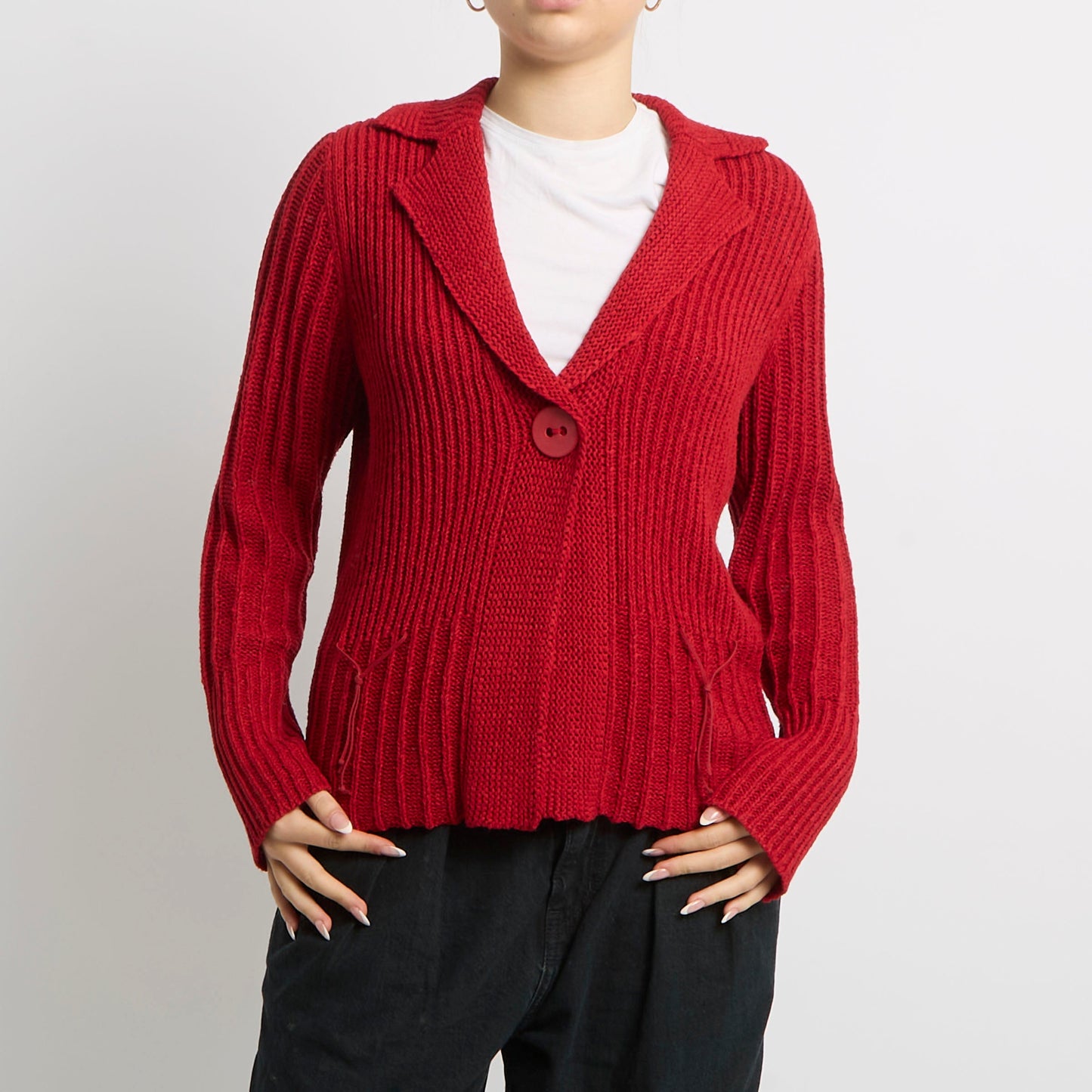 Chunky Knit Wrap Cardigan - UK 12