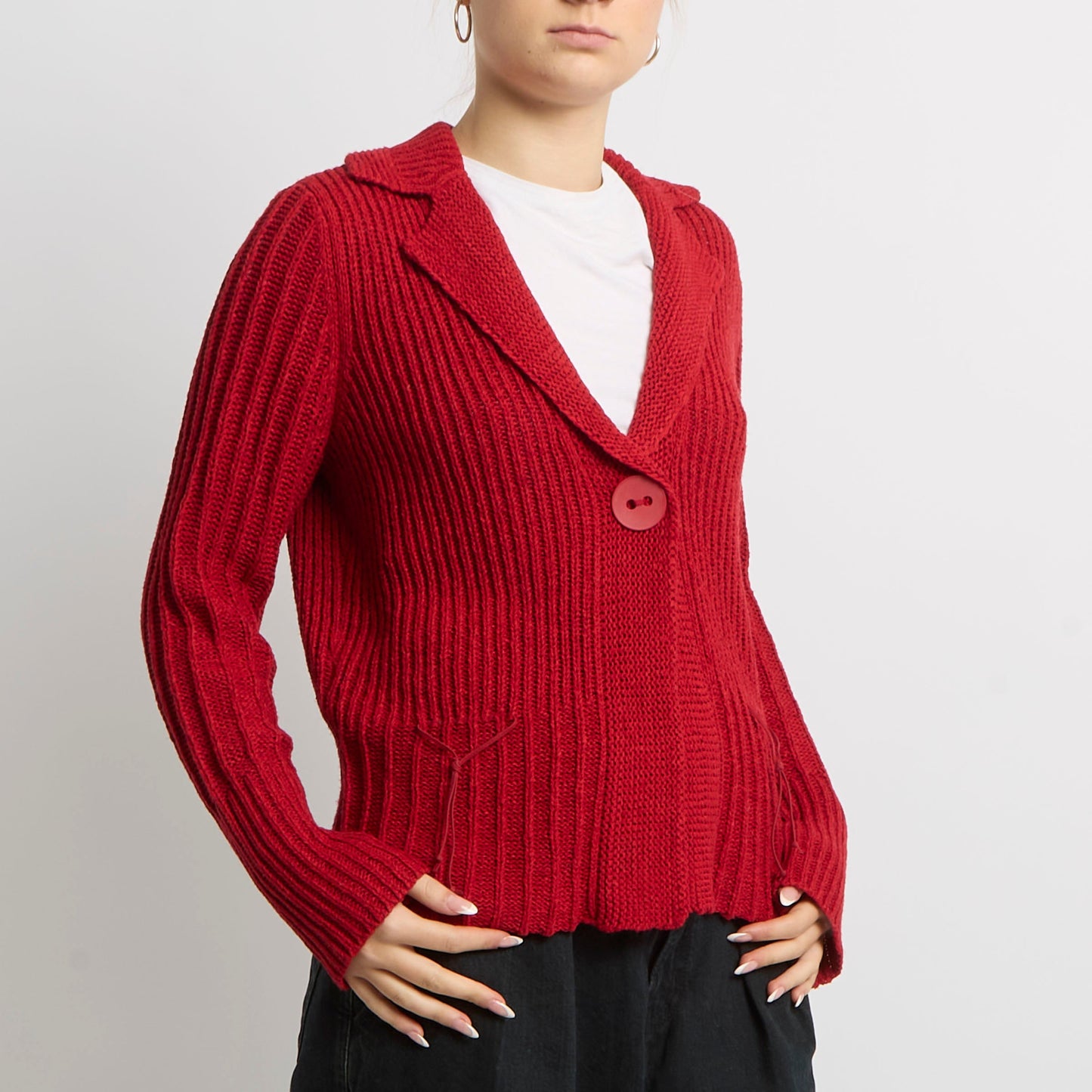 Chunky Knit Wrap Cardigan - UK 12