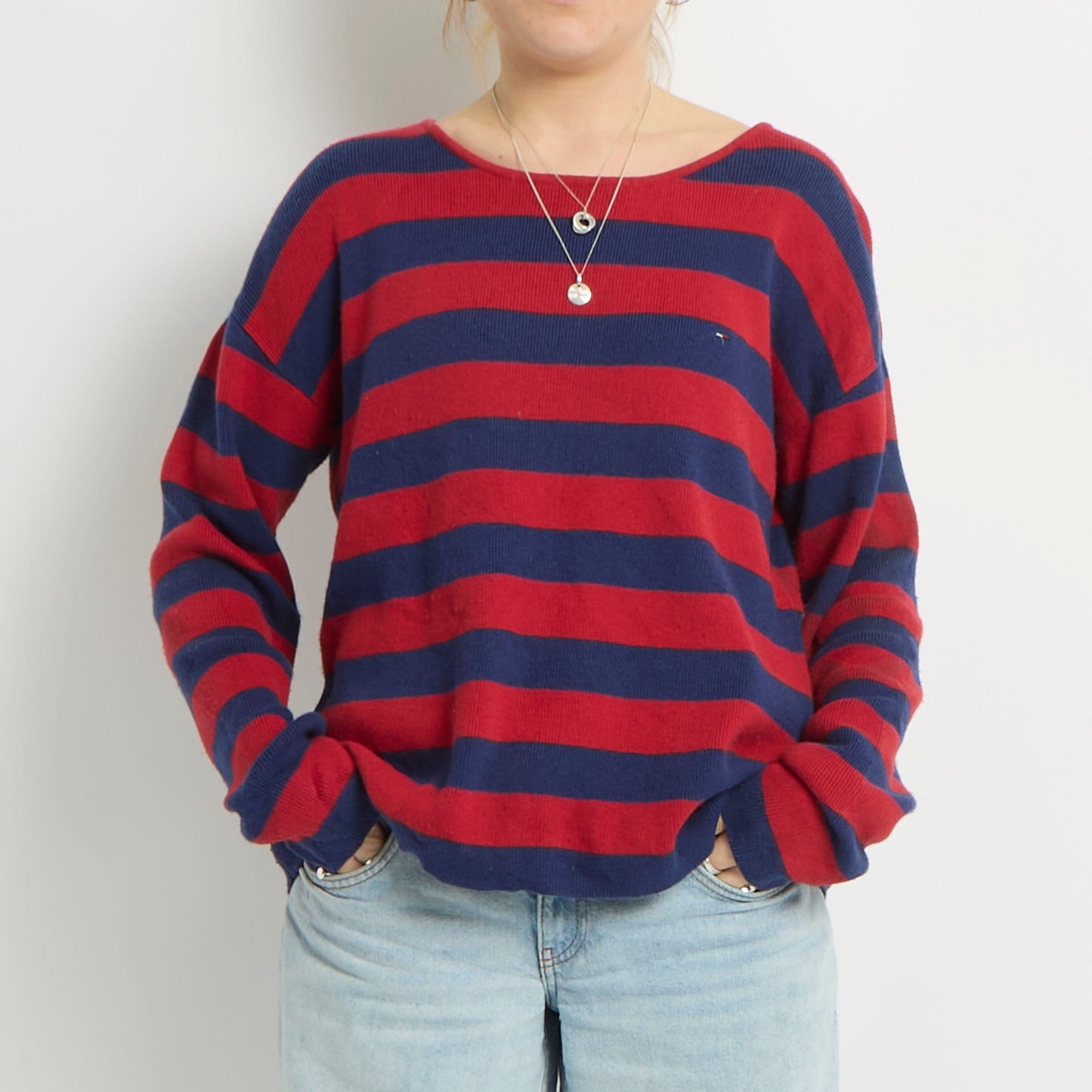 Tommy Hilfiger Crew Neck Stripe Sweater - UK 12