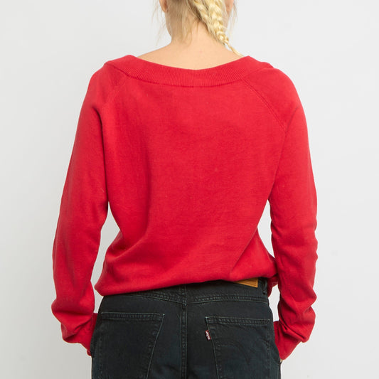 Ralph Lauren Off The Shoulder Buckle  Sweater- UK 12