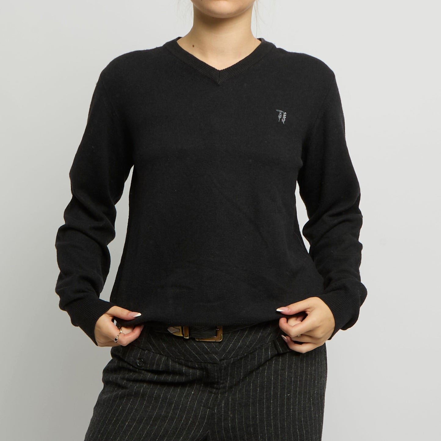 V-Neck Trussardi Jeans Jumper - UK 14