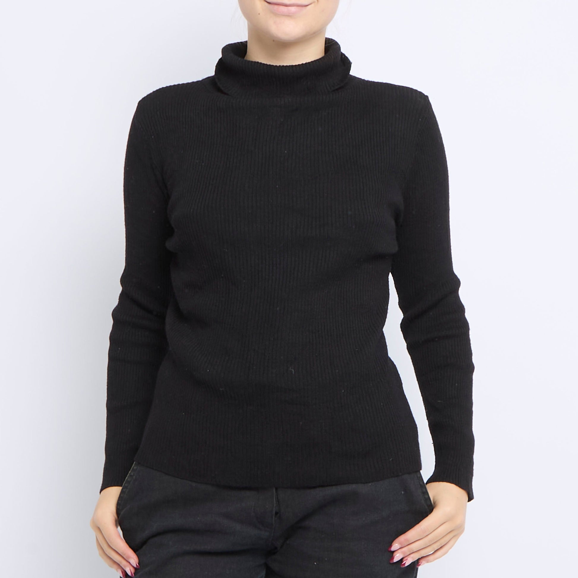 Ribbed Turtleneck Sweater - UK 14