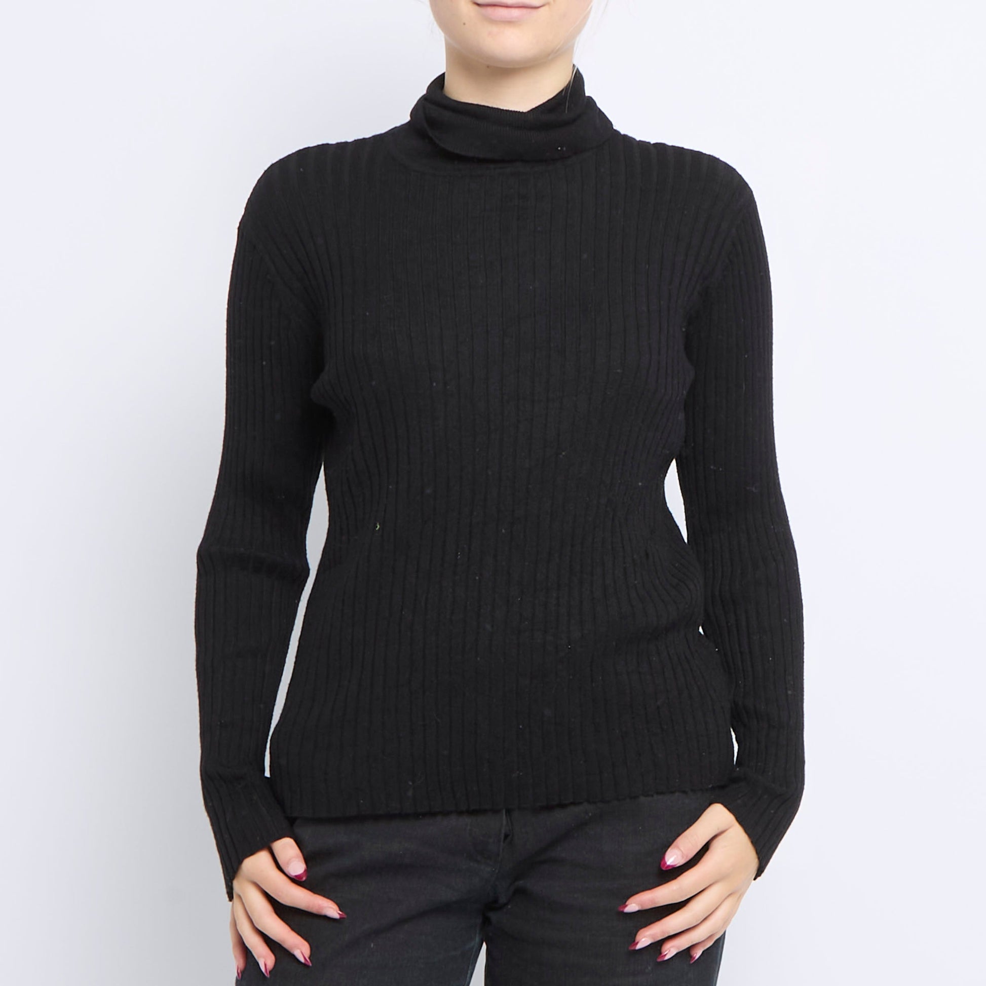 Ribbed Turtleneck Sweater - UK 14