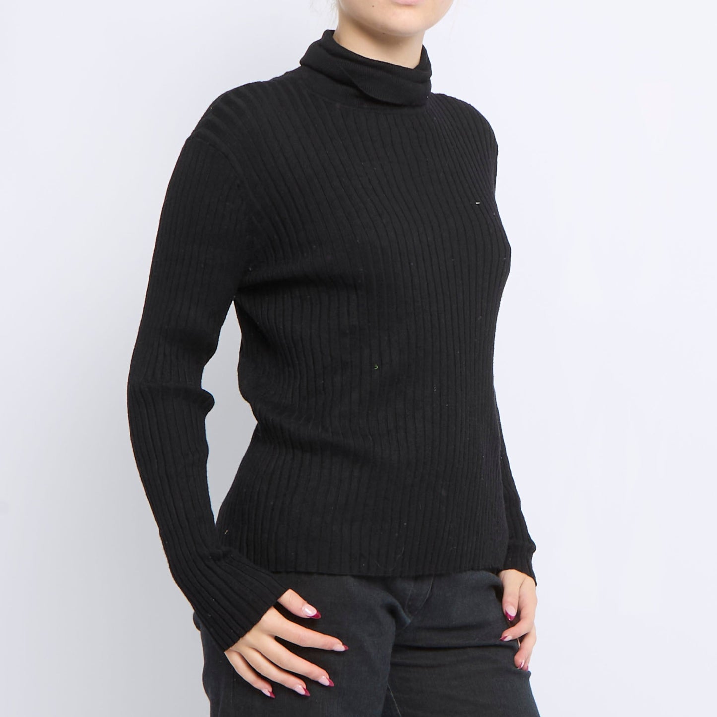 Ribbed Turtleneck Sweater - UK 14