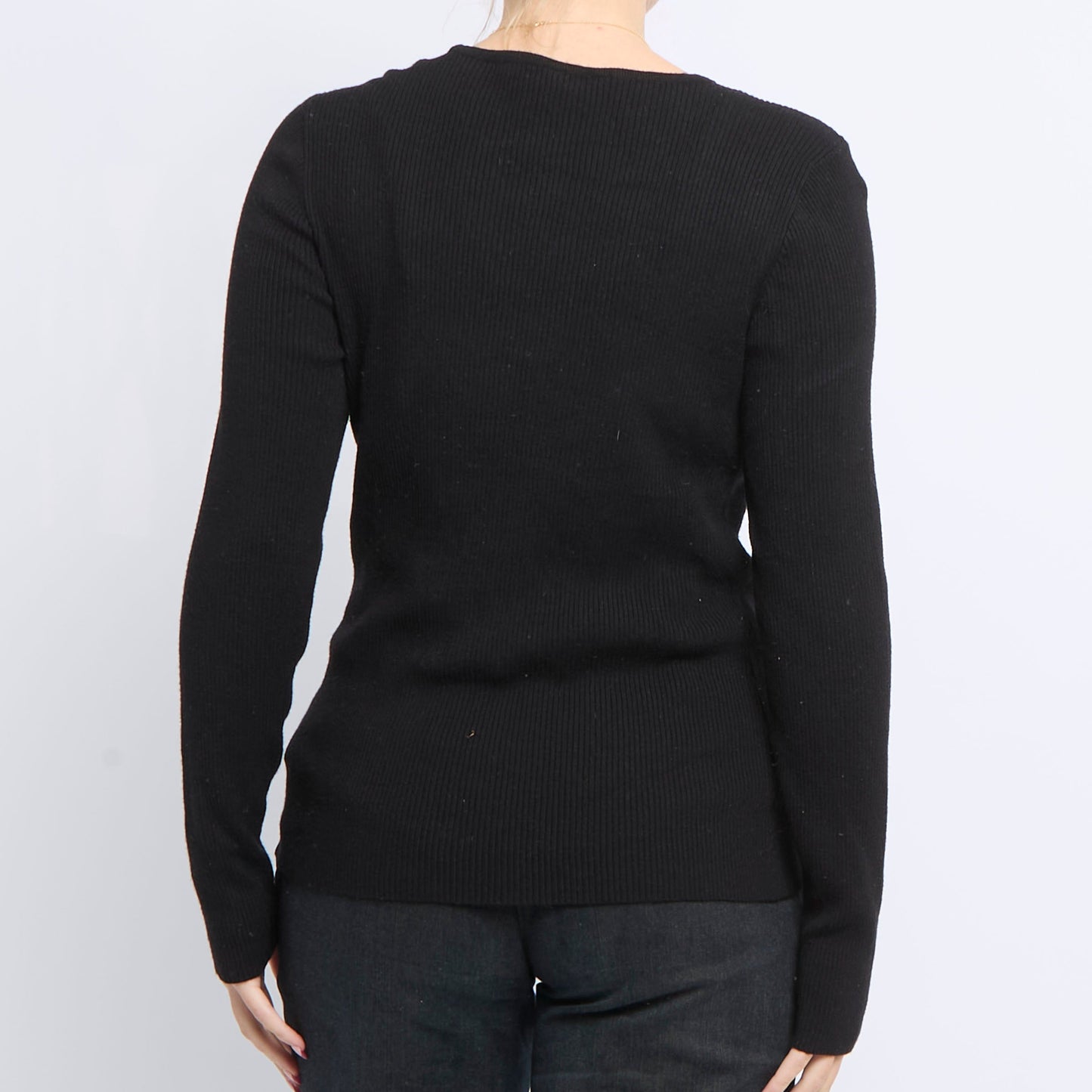 GBG Lace Detail Fine Ribbed Sweater - UK 14