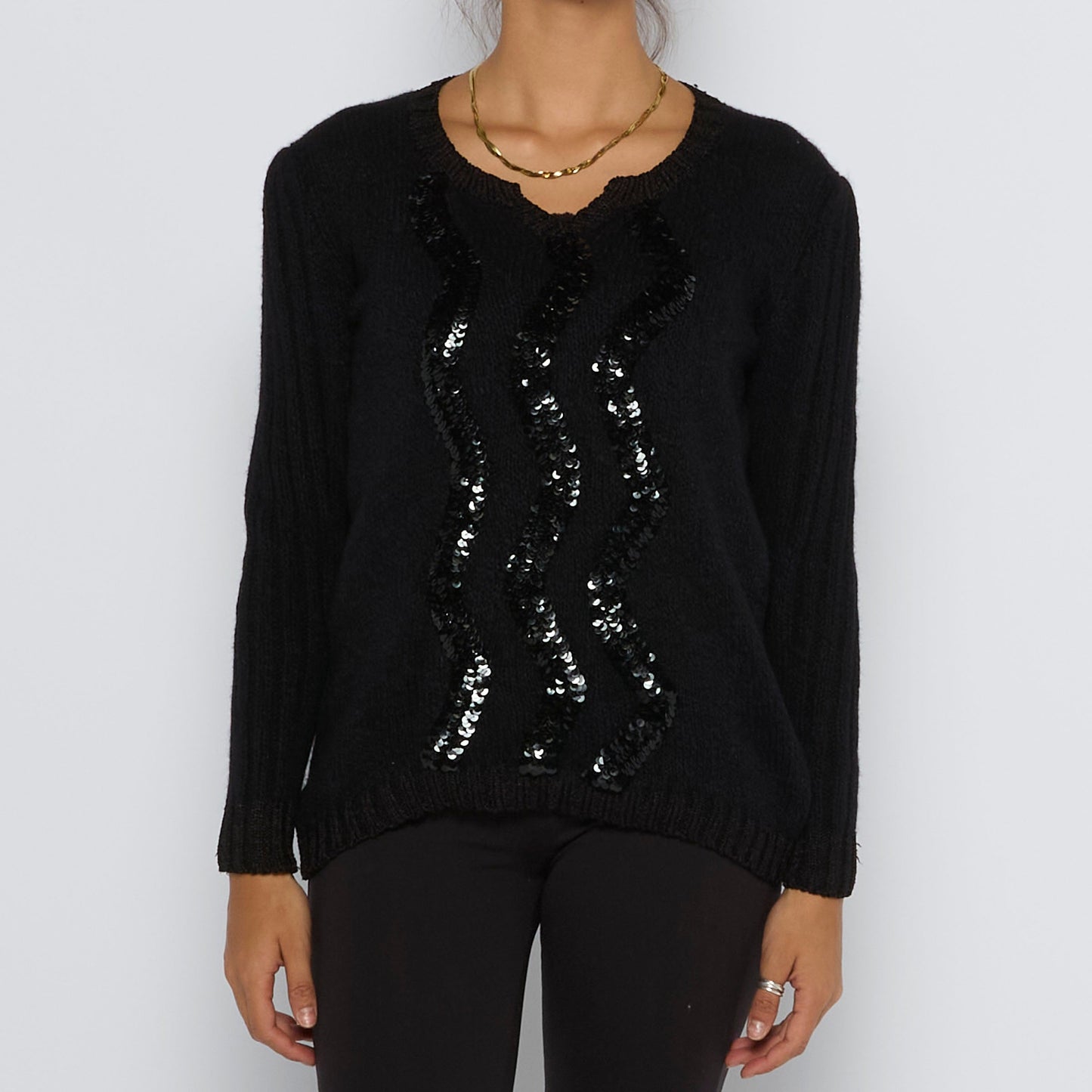 Mariella Burani Sequin Detail Sweater - UK 14