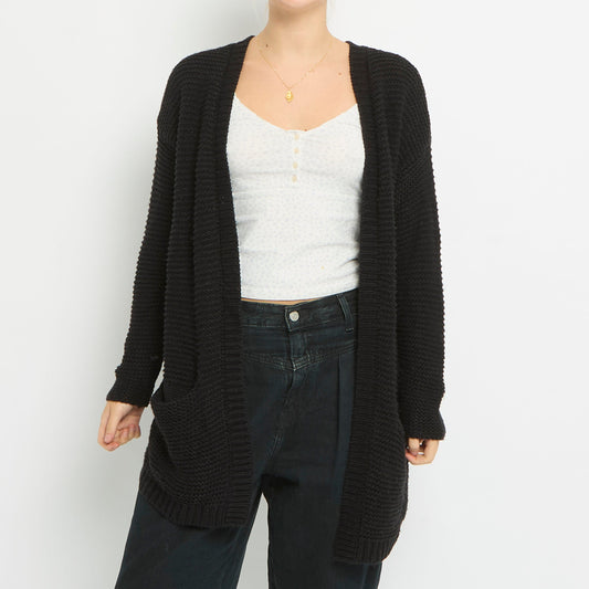 Ribbed Chunky Knit Long Cardigan- UK 14