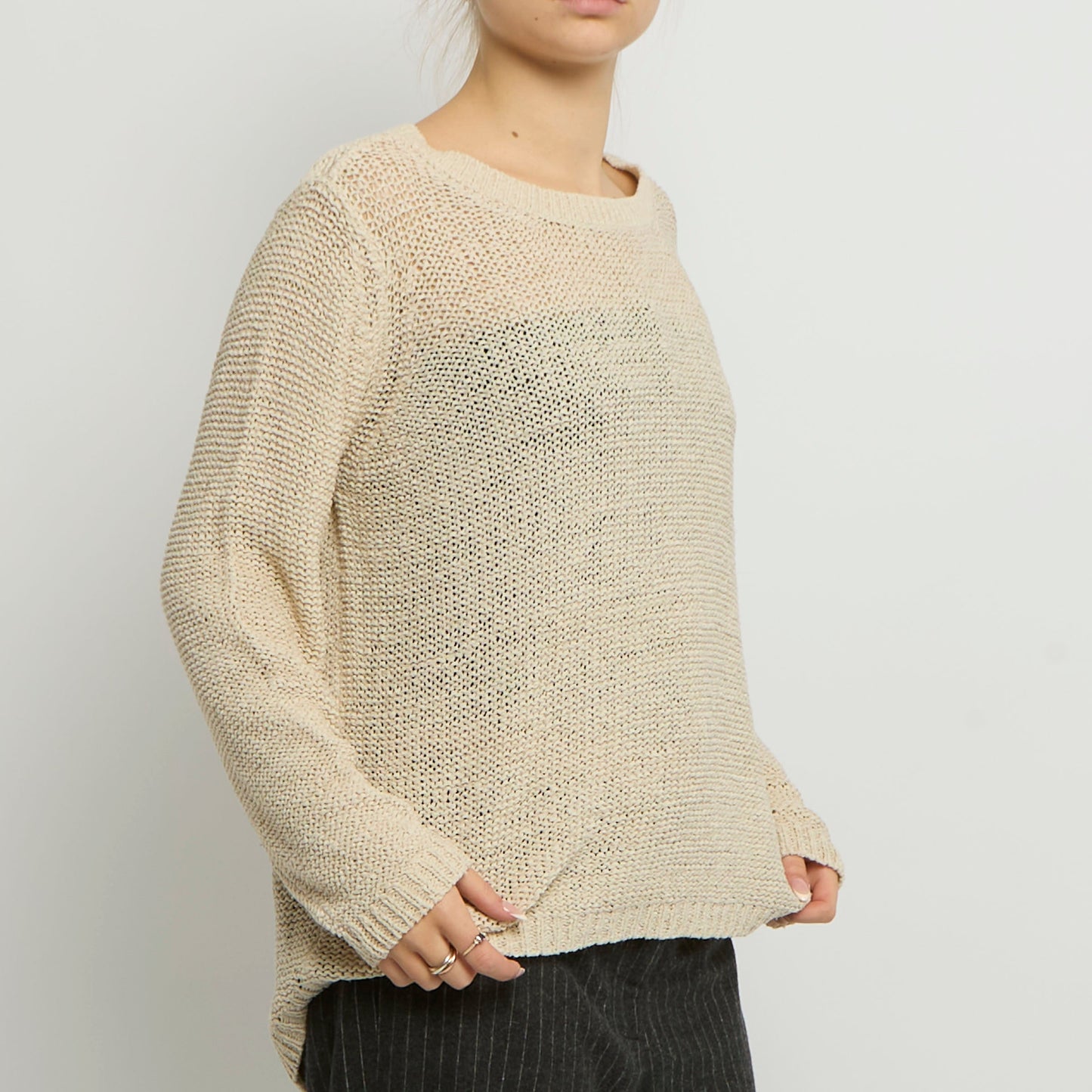 Crochet Knitted Sweatshirt - UK 14