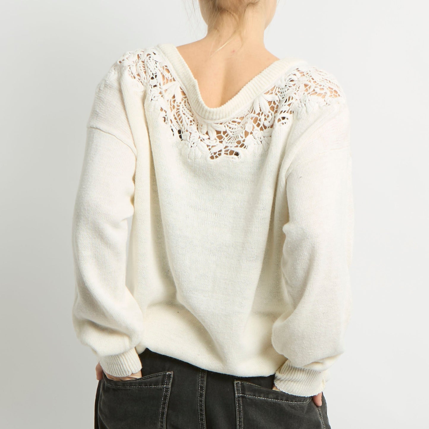 Floral Detail Knitted Cardigan - UK 14