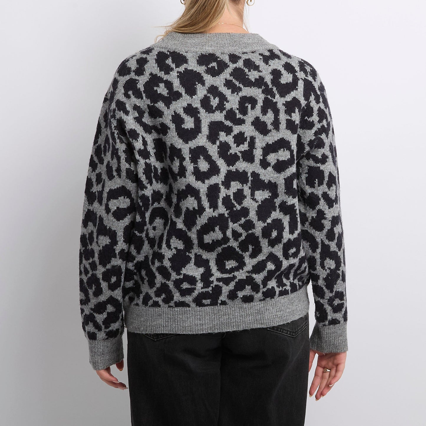 Leopard  Heavy Knit Sweater - UK 14