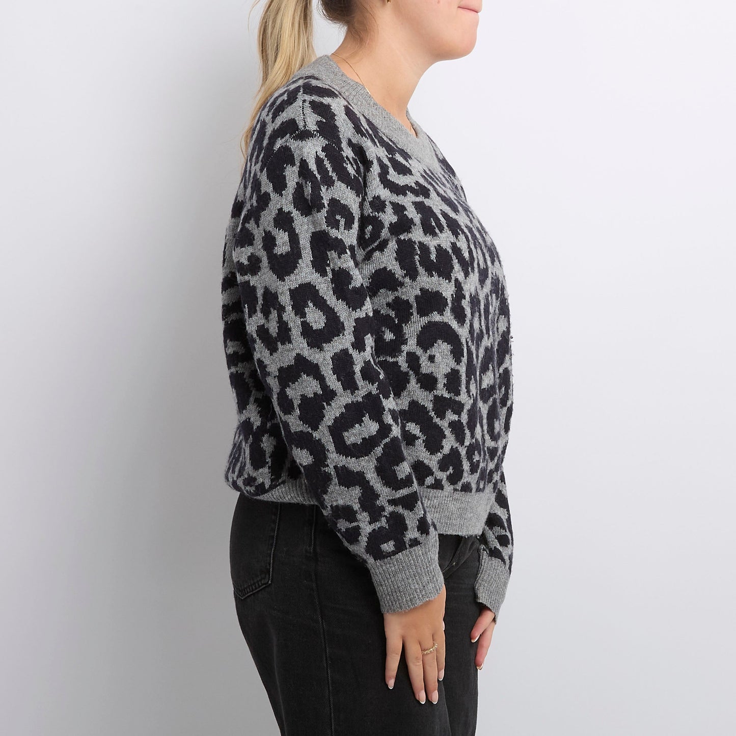 Leopard  Heavy Knit Sweater - UK 14