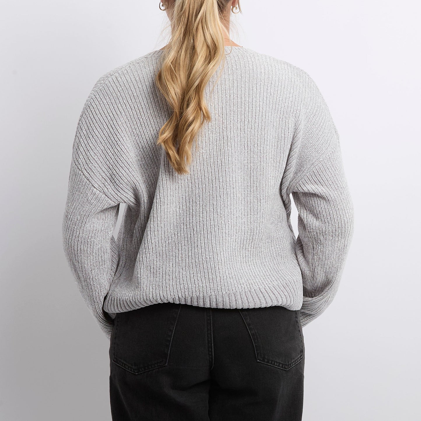 Ribbed Heavy Knit Sweater - UK 14