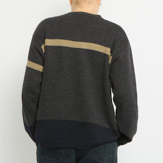 Replay V Neck Knitted Jumper-UK 14