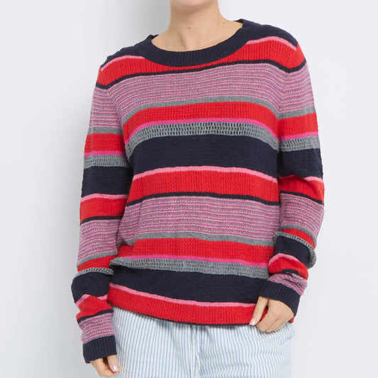 Tommy Hilfiger Striped Knitted Sweater - UK 14