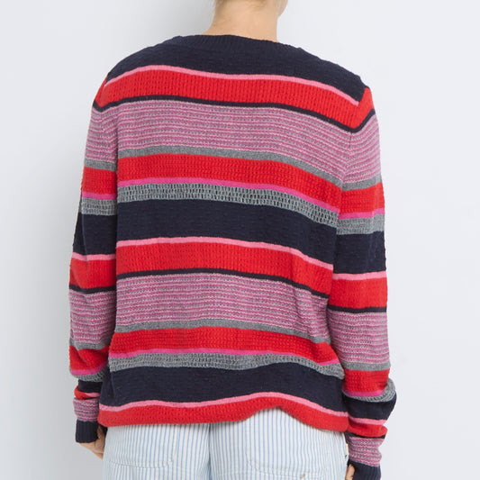 Tommy Hilfiger Striped Knitted Sweater - UK 14