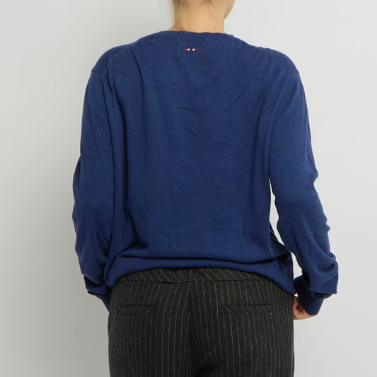 Crew Neck Knitted Sweatshirt - UK 14