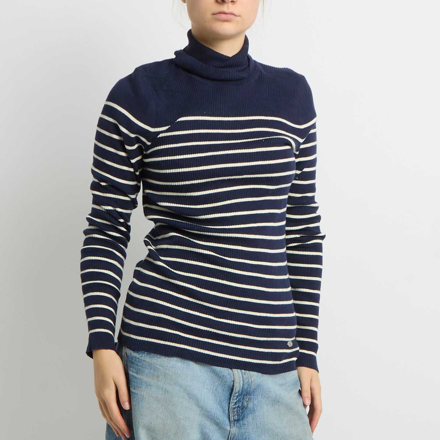 Ralph Lauren Ribbed Polo Neck Top - UK 14