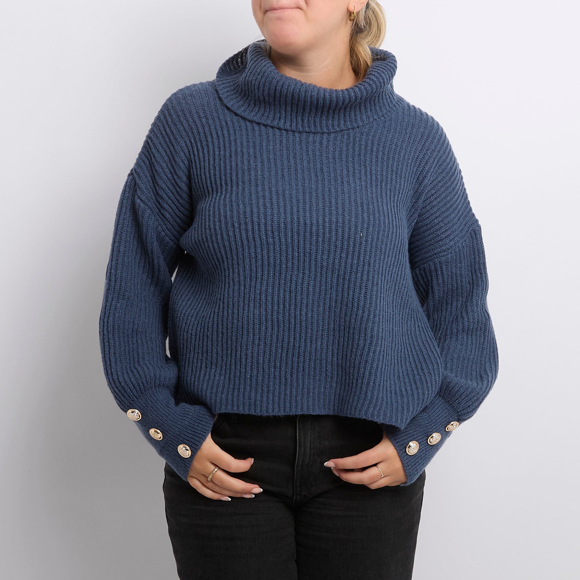 RIbbed Turtleneck Sweater - UK 14