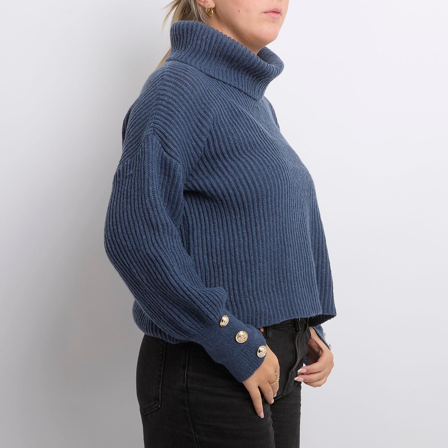 RIbbed Turtleneck Sweater - UK 14